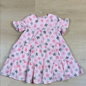 Jette Pink and Gray Floral Little Girl’s 3T Dress